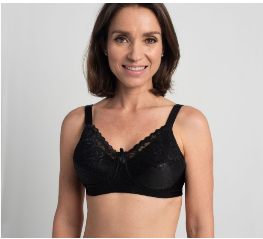 NEW Jodee Surgical Style 606 Post Mastectomy Bra Black w/Pockets USA-MADE 36C