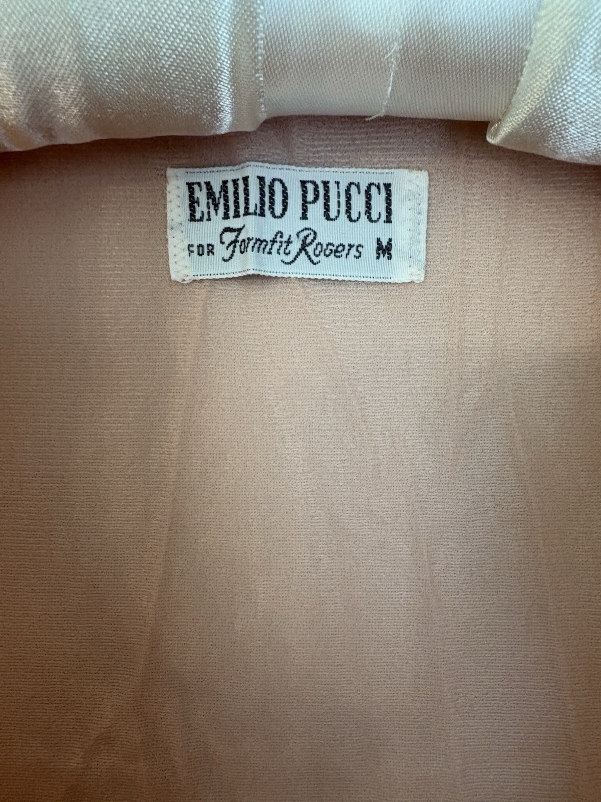 Vtg Emilio Pucci Formfit Rogers Pink Lace Nightgown Robe M medium Peignoir EUC