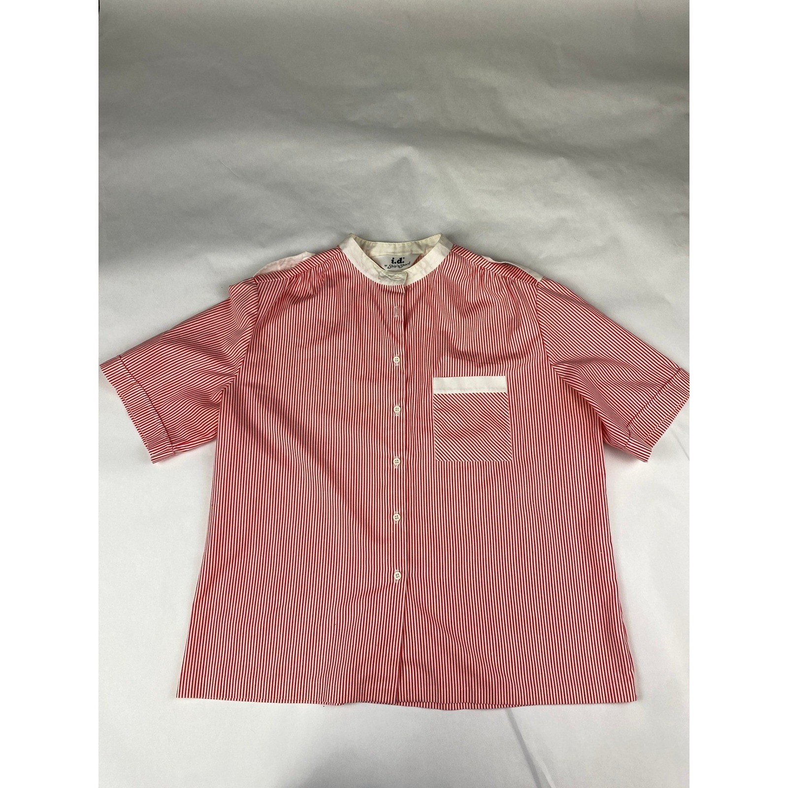 Vintage I.D. by Ship &lsquo;N Shore Shirt Women&rsquo;s Size 17/18 Red Striped
