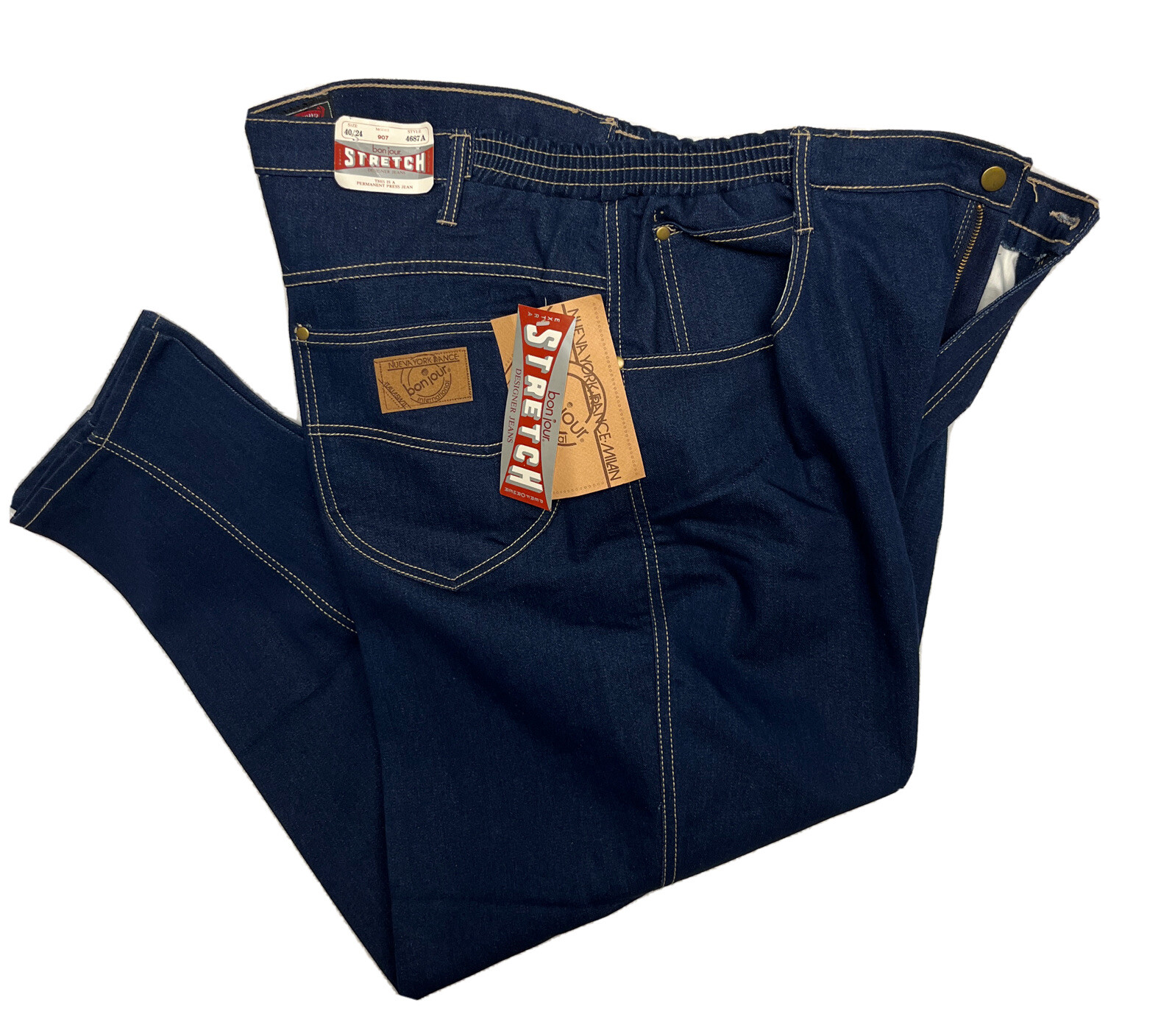 VTG Deadstock 70s 80s denim bonjour jeans women&rsquo;s 40 X 24 NWT *See Description