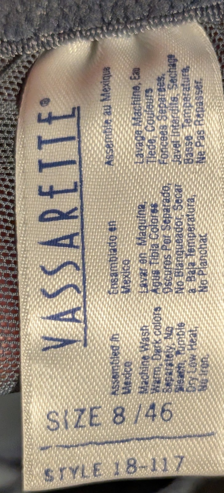 4X Vassarette Lingerie Panties Nylon Blend Leaf Tracings Print 18-177 8 / 46 NWT