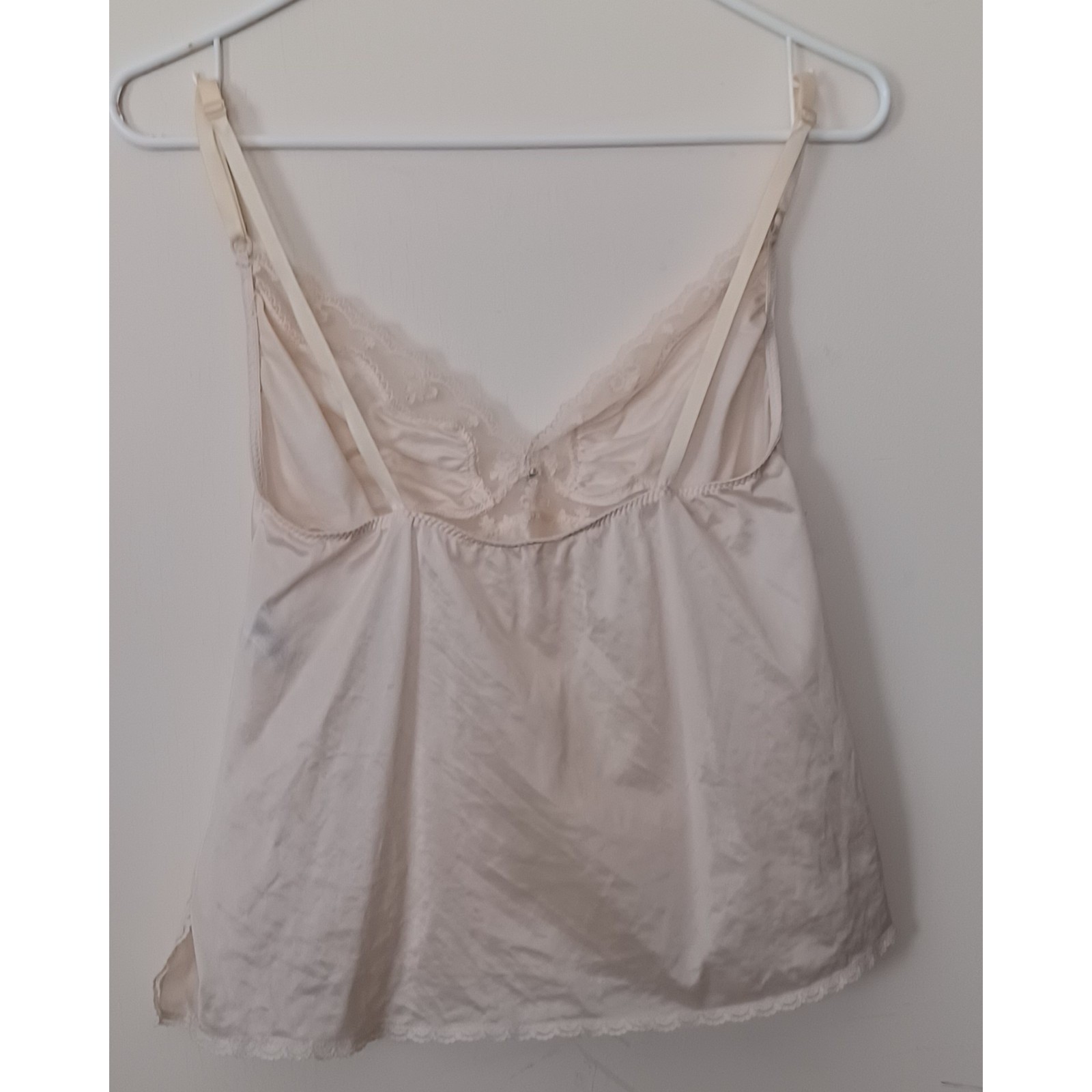 Vtg Maidenform Delectables Lace Slip Cami Tank Top Small USA Made Lingerie 70s