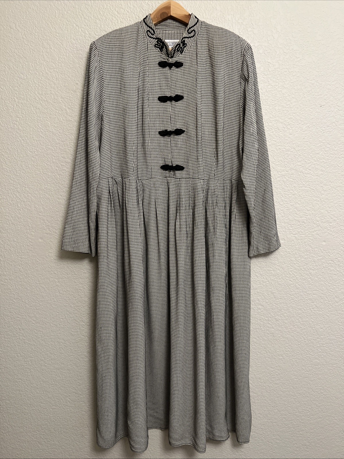 Vintage Jessica Howard Check Midi Tea Dress Whimsigoth Romantic 80s Cottage