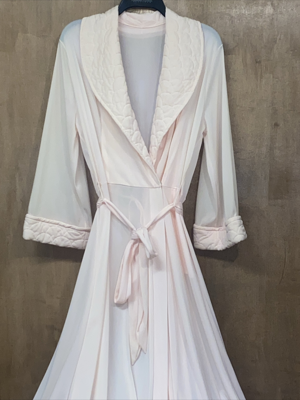 VTG Van Raalte Long All Nylon Soft Pink Peignoir Robe 132’ Sweep Olga Style