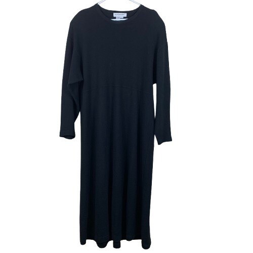Vintage Outlander Lambswool Angora Sweater Dress Black Size 44-46