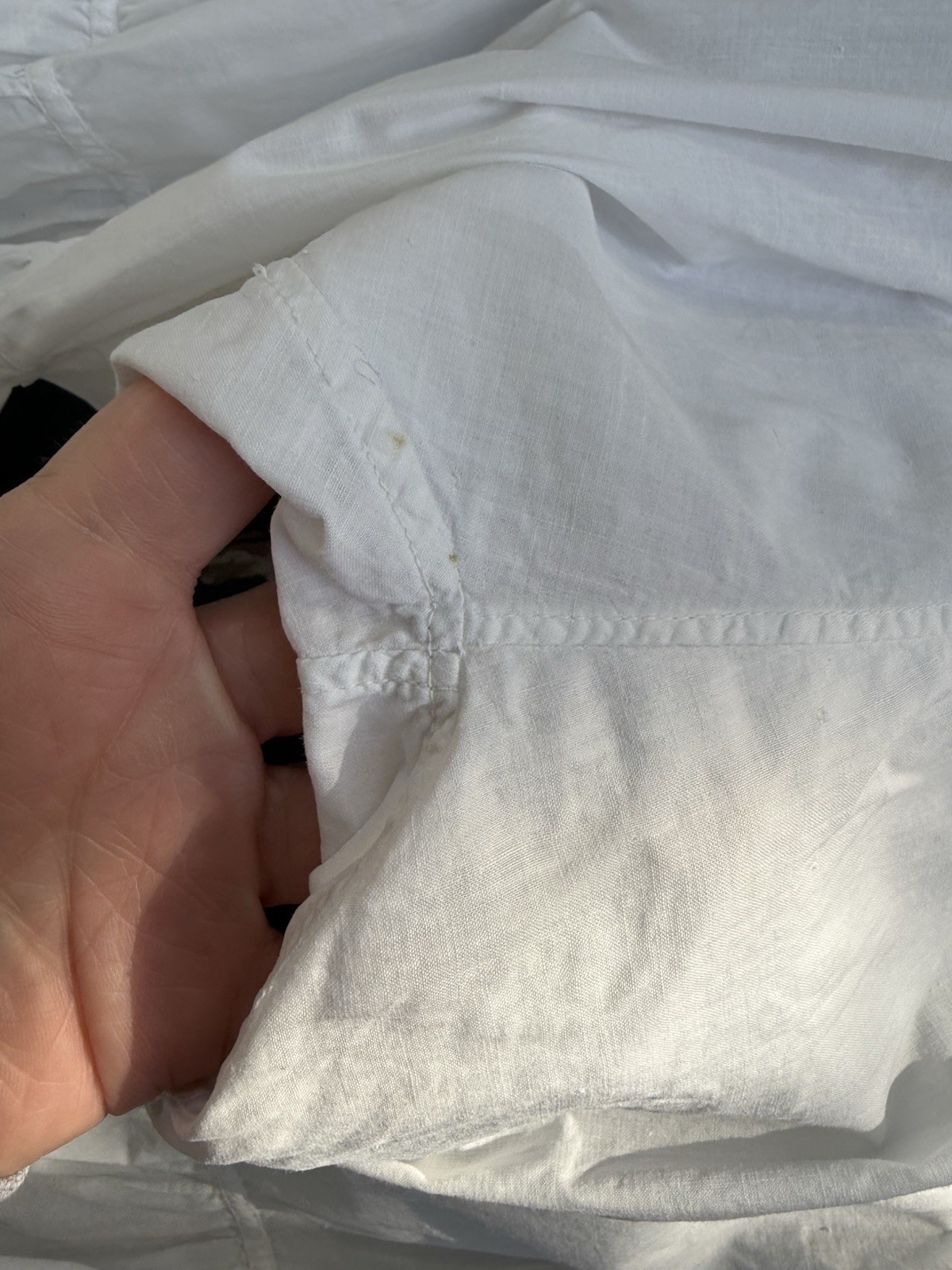 Edwardian Antique White Cotton Bloomers In Rare Waist 34