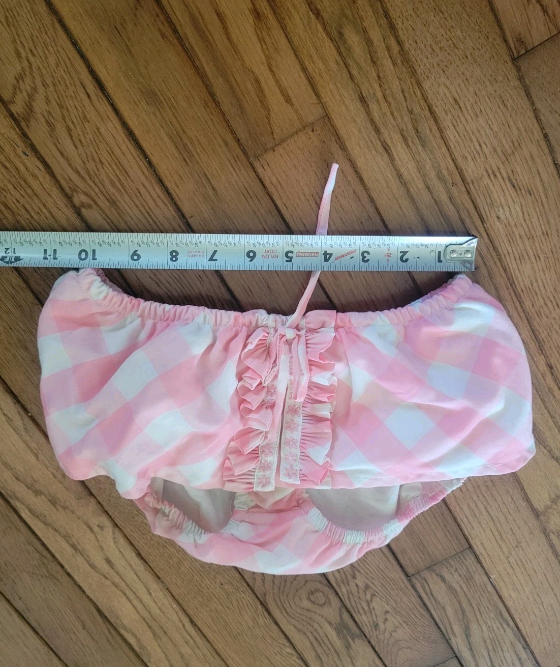 1960s True Vintage Pink & White Gingham Bikini Small Or Xsmall