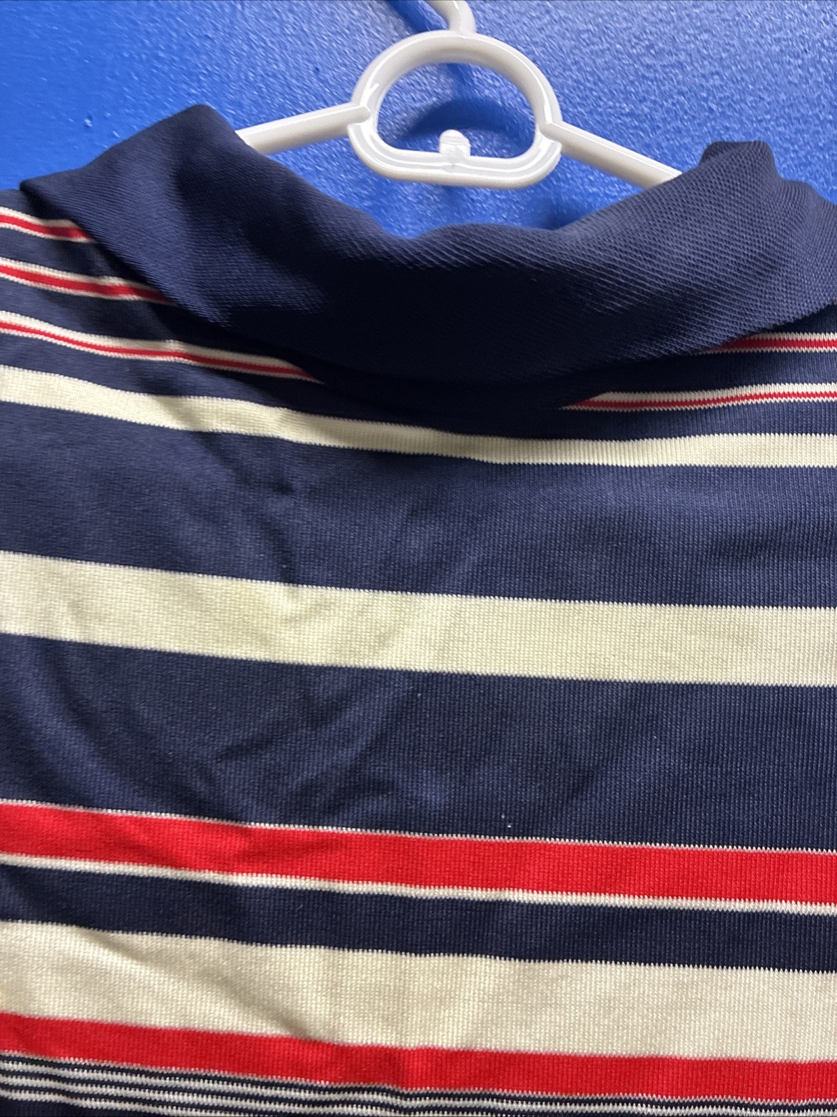 Vintage Red White and Blue Striped Sleeveless Dress Waist Size 32