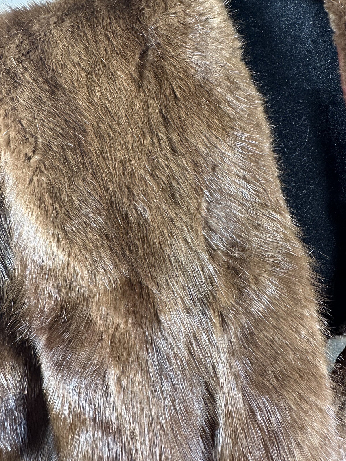 Woldenbergs Of Madison WI Fine Mink Fur Stole Wrap Shawl Sz Med/Lg Handmade VTG