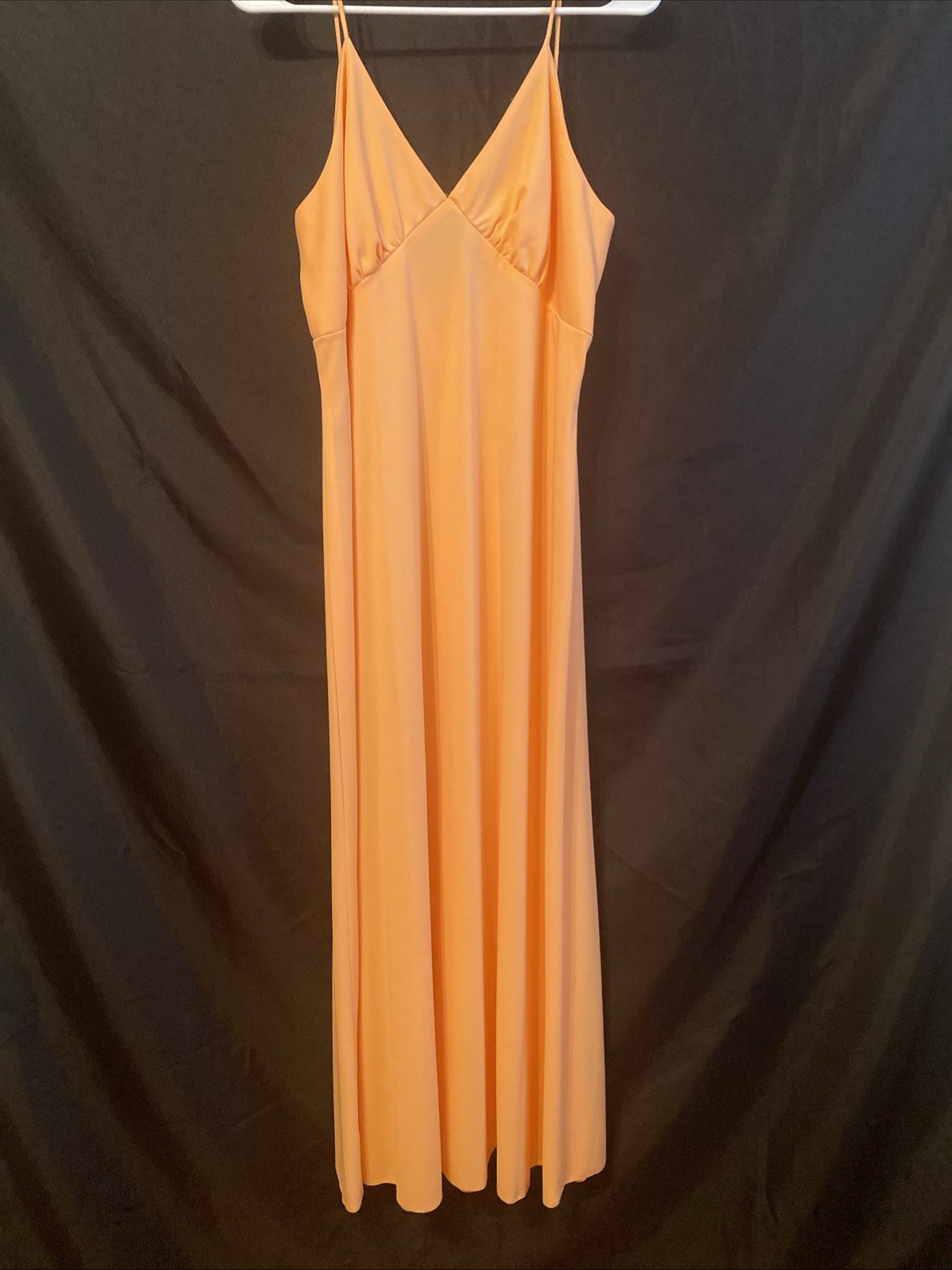 Vintage Union Made Long Sleeveless Summer Dress Peach With Floral Over Shirt