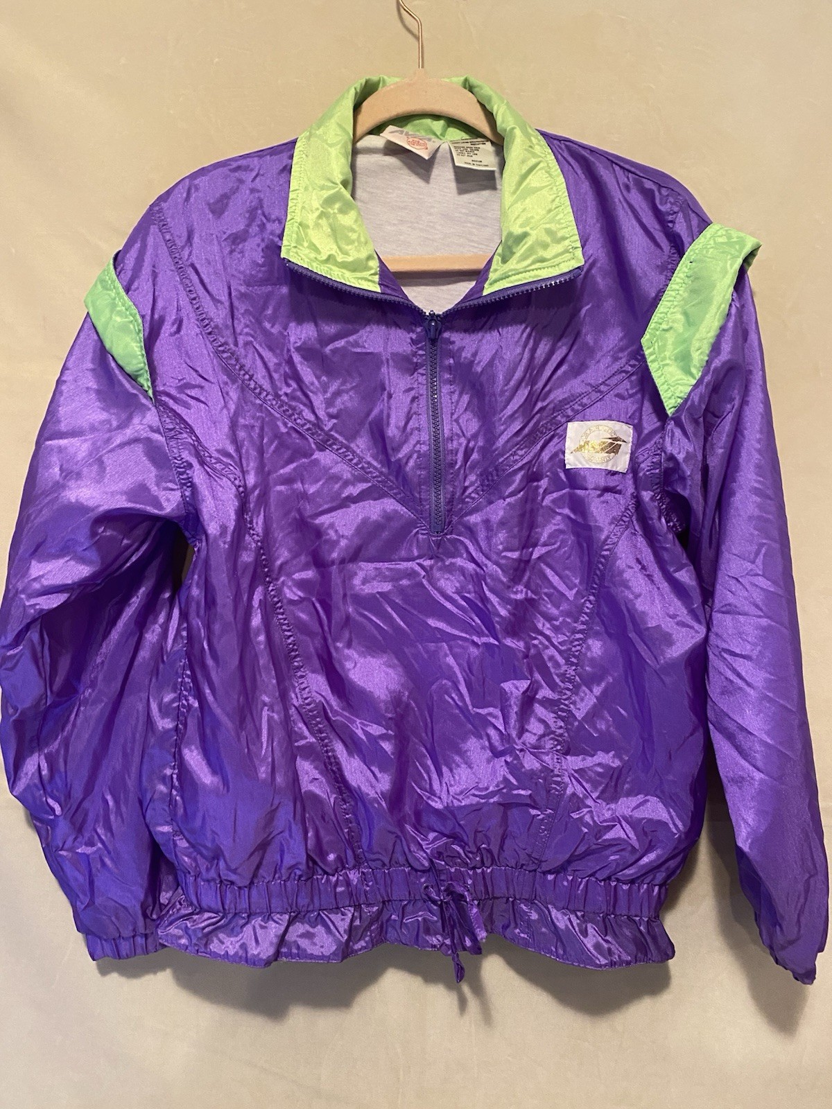 Vintage Woman’s Sz Small AVIA Track Suit Purple And Neon Green 80s 90s