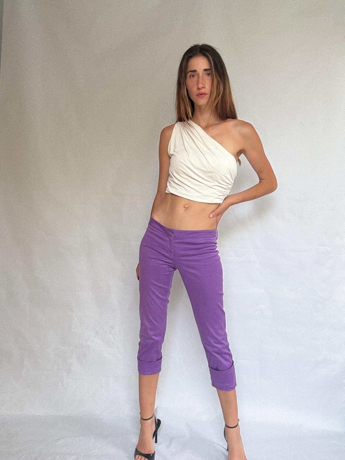 Versace purple cropped pants – IT 40 – made in Italy –