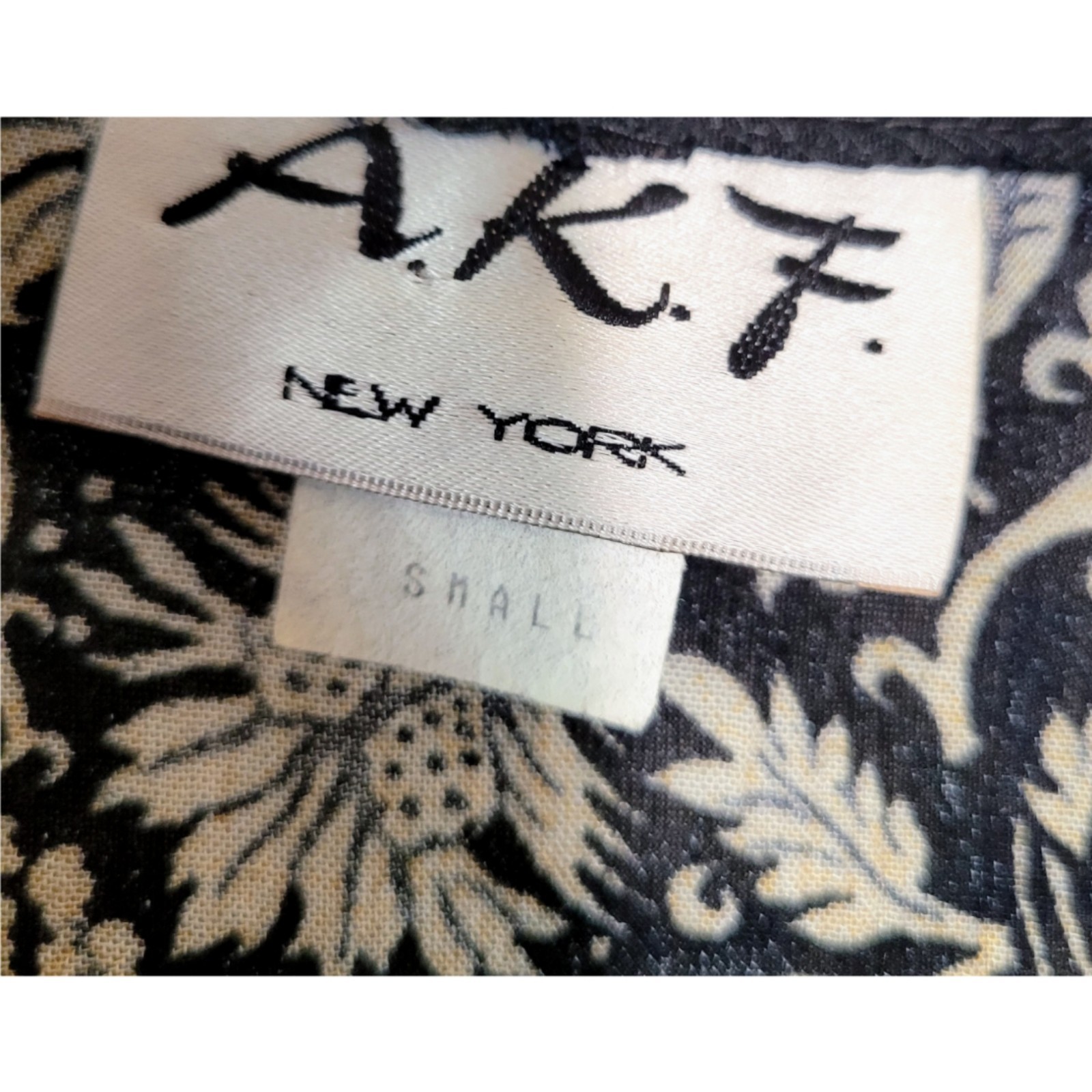 Vintage AKF New York Art To Wear Bold Mix Print Cover Up Jacket Open Size S Boho