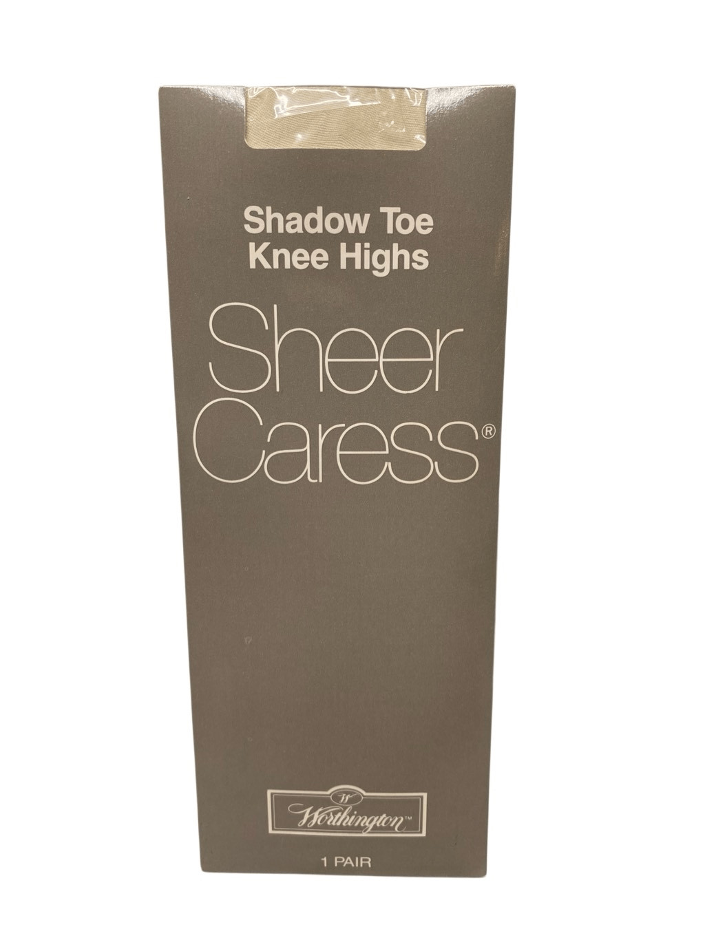 Worthington Sheer Caress Knee Highs Bone Queen Shadow Toe Hosiery New Everyday