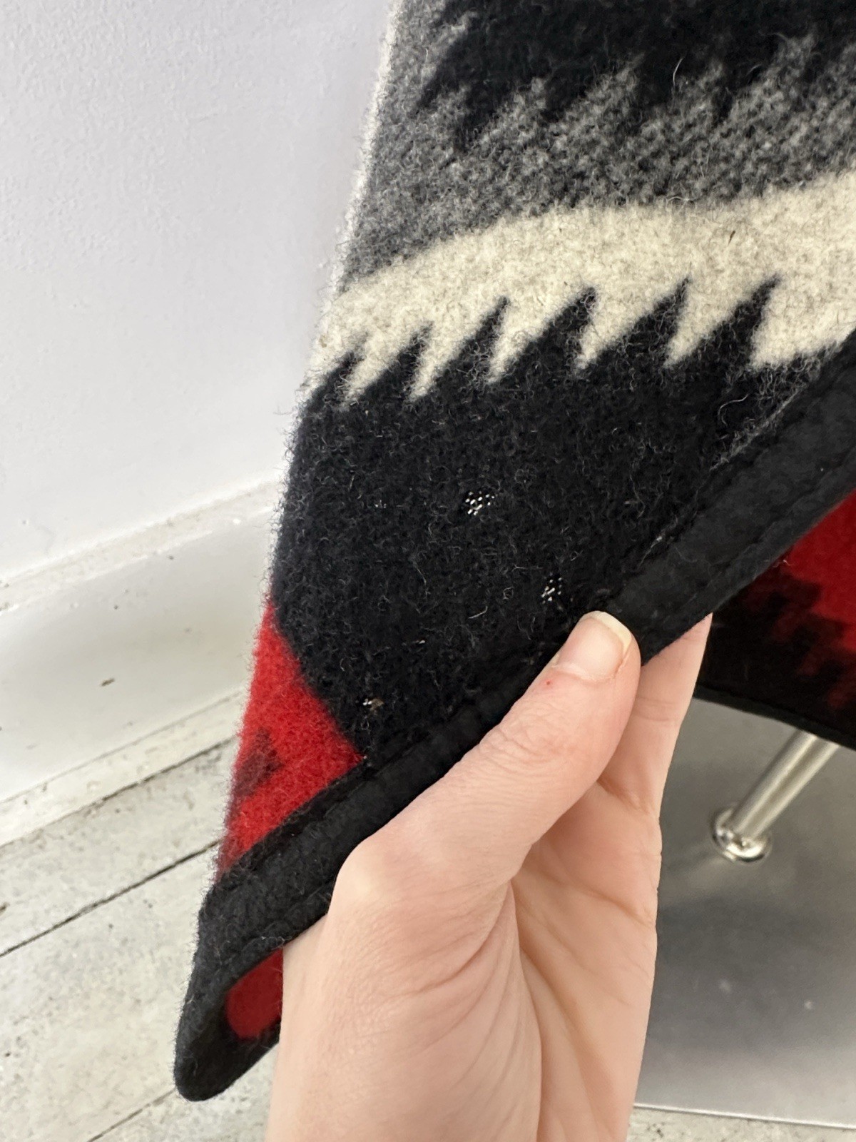 Vintage Reversible Pendleton? Native Pattern Conch Button Coat