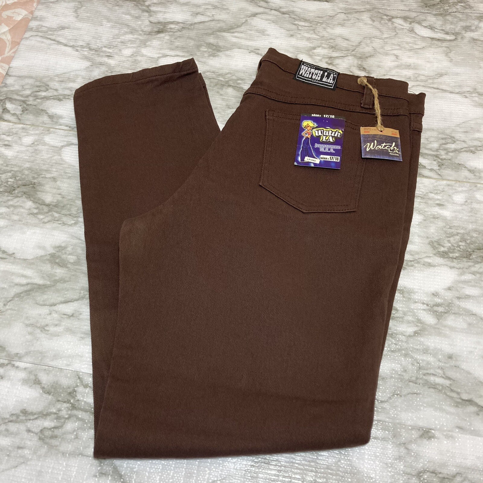 Watch LA Vintage 1990’s Size 17/18 Brown Pants Made in The USA *NEW*