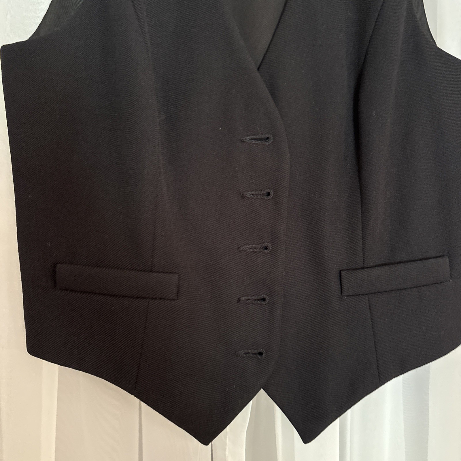 Vintage Roncelli Couture Vest Black Wool Rare Classic Staple Wardrobe Piece 12
