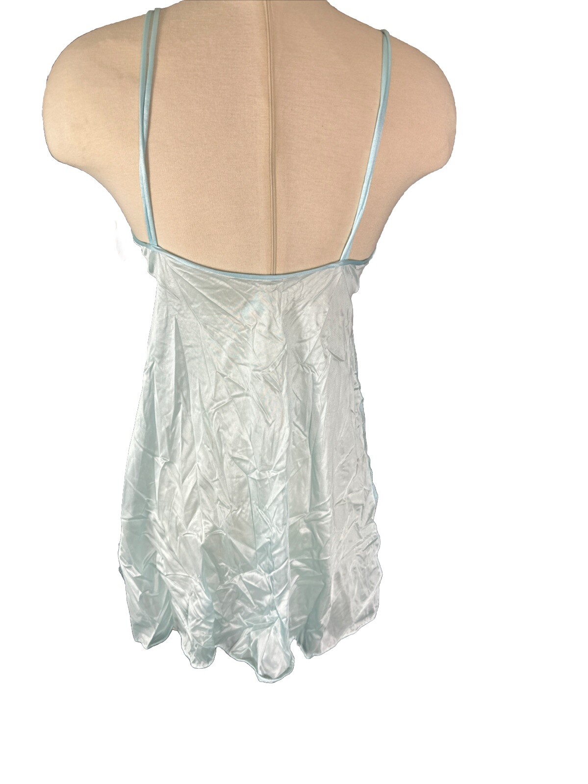 Vintage 80s Nylon Nightgown Kayser Powder Blue Size Medium Lingerie