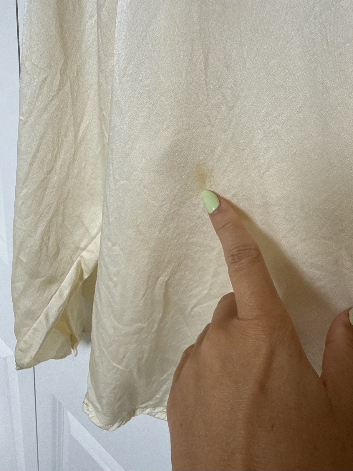 Vintage Alexandria 100% Silk Blouse Cream Ivory Size 6 Luxury Longsleeve