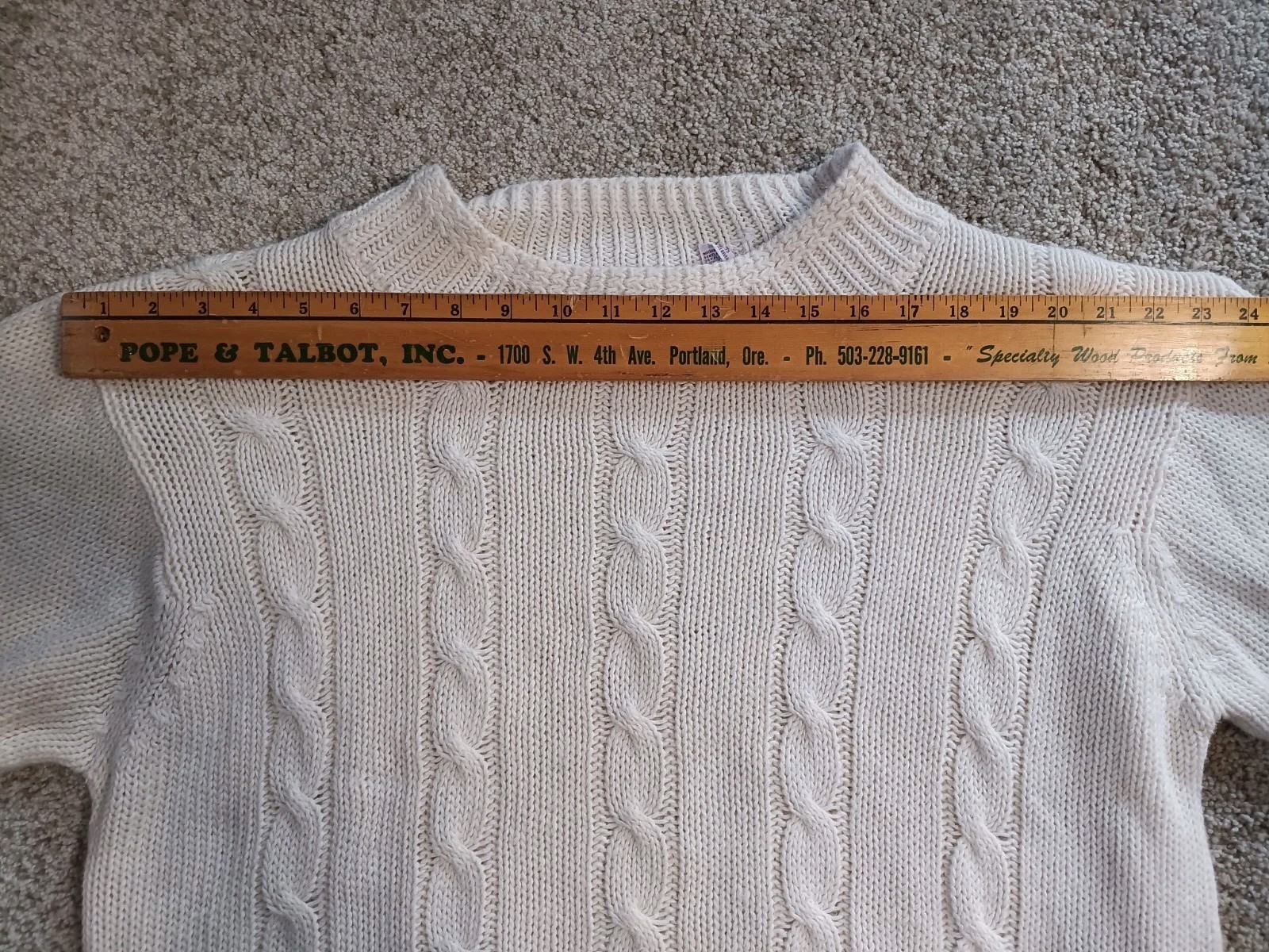 Vintage Picket & Post Sweater Wmn&rsquo;s Sz. 24W Cable Knit Plus Size Fisherman Core