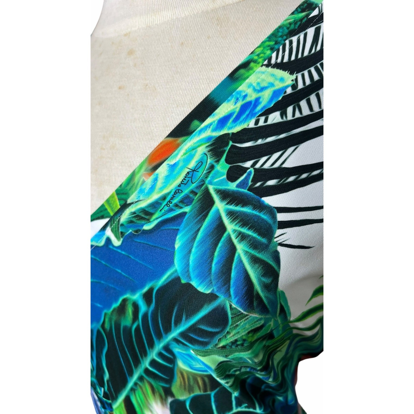 Roberto Cavalli Tropical Jungle Print Bodycon Dress 2010s