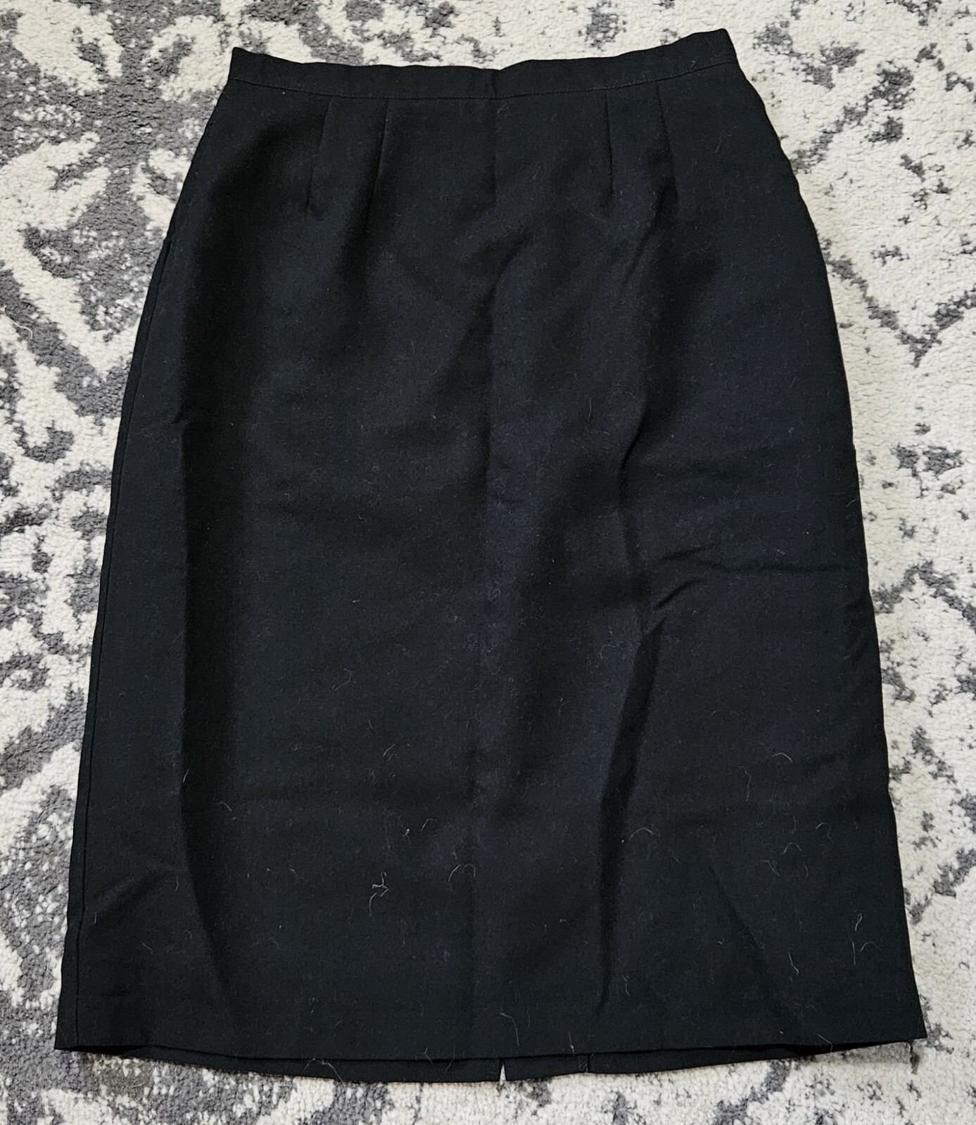 Vintage 80s Worthington Union Made Black High Waist Pencil Skirt L