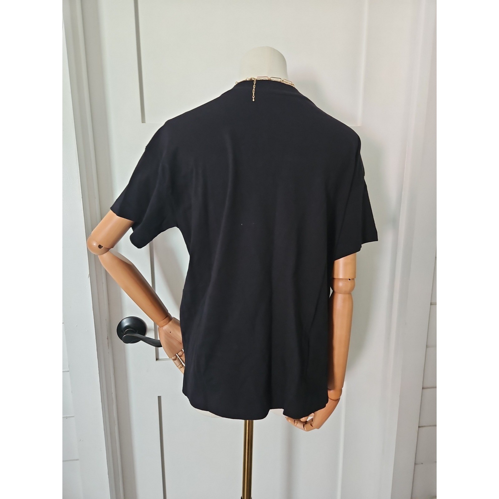 Old Navy Vintage Tee Small Black V-Neck Short Sleeve Cotton T-Shirt NWT