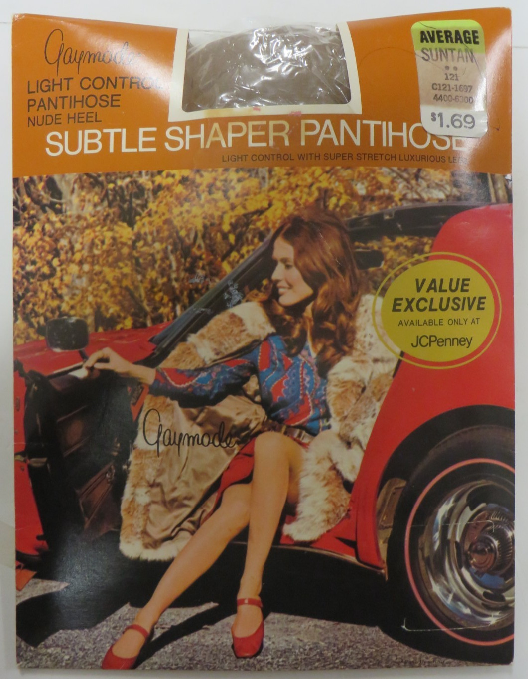 Vtg 70&rsquo;s GAYMODE JCPENNEY Subtle Shaper Pantihose Pantyhose AVERAGE Suntan