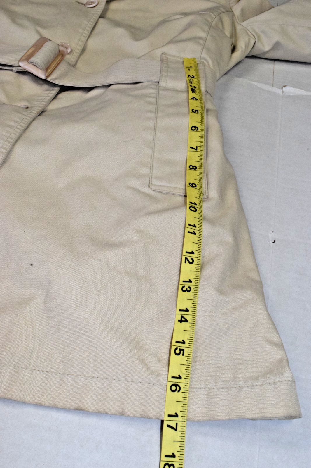 Vintage London Fog Coat Size S 70s Beige Knaki Double Lined Zip Out Made USA