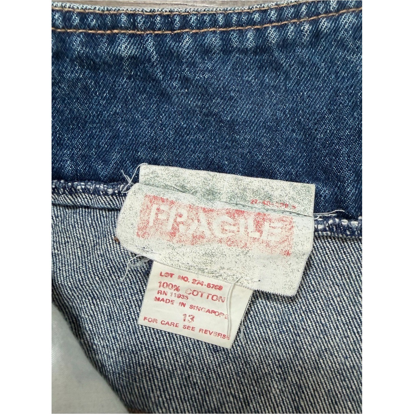 Vintage Paperbag Waist High Rise Mom Jeans Womens Size 13 Blue Denim Tapered