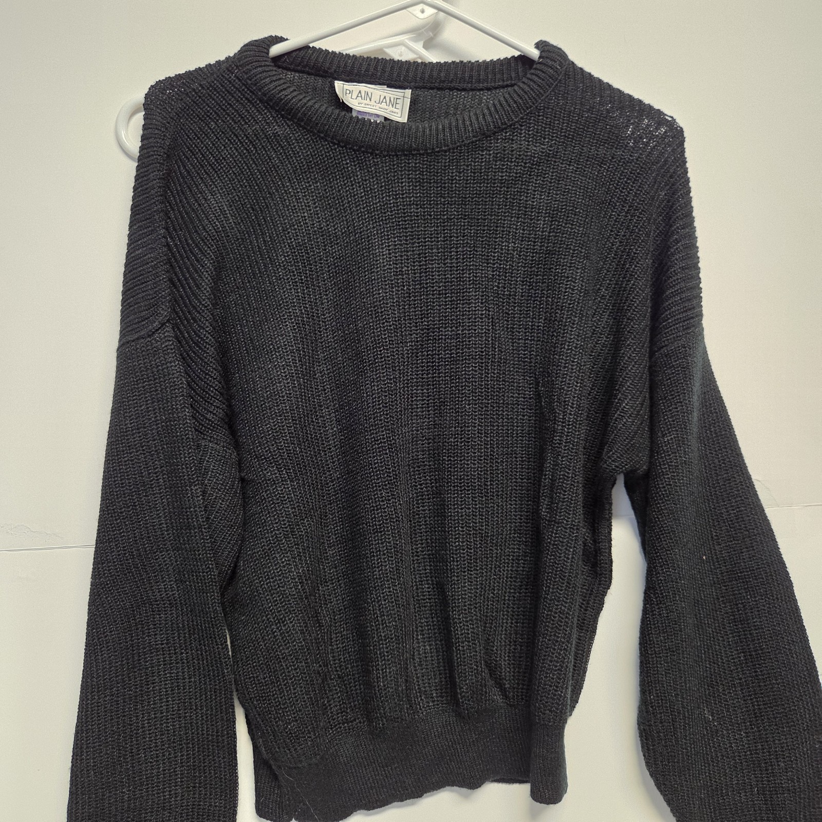 Vintage Plain Jane Black Sweater Size 11 By Sweet Baby Jane Made In USA