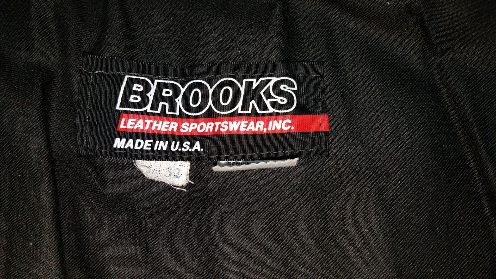 Vtg 80s Brooks Cafe Biker Leather Jacket Black Sz 32 EUC! NO Fur Liner!