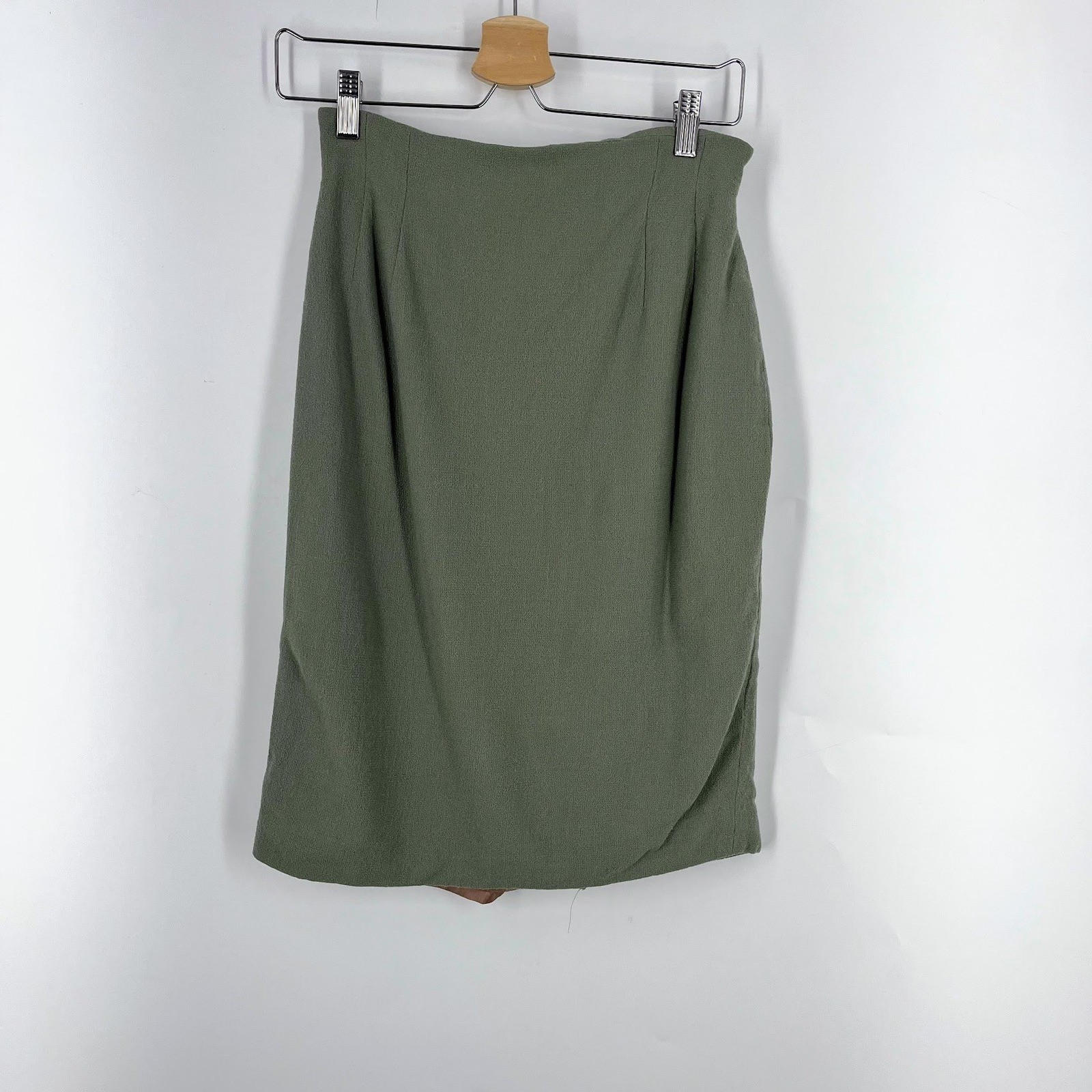 Emanuel Ungaro Parallele Vintage 100% Wool Crepe Wrap Blazer Pencil Skirt Suit