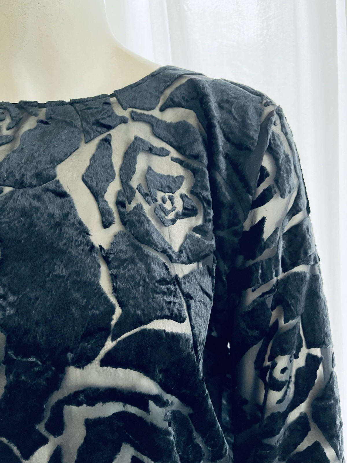 Comme Des Garçons 2012 Junya Watanabe Devore Velvet Mini Dress