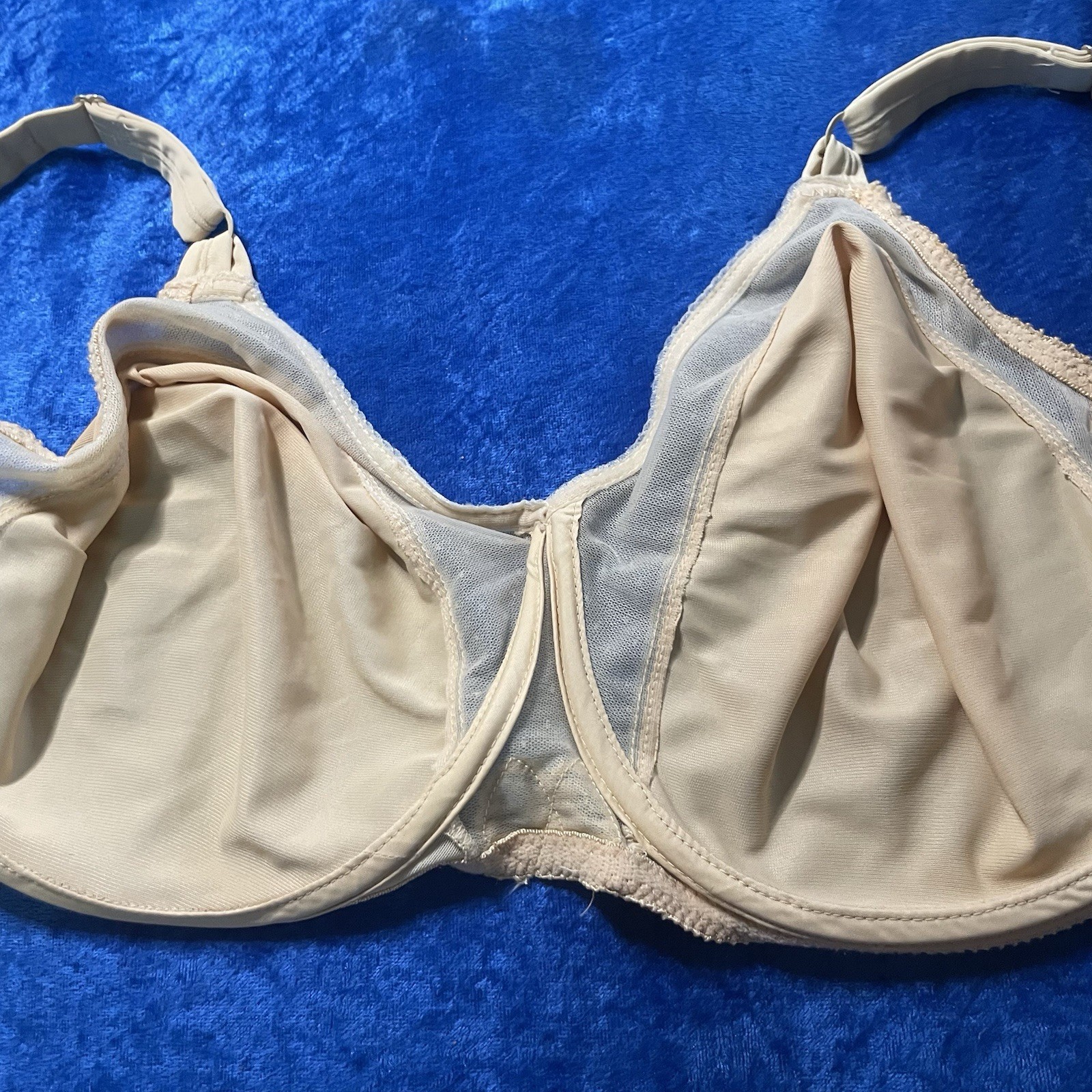 Vintage Bali Harlow Bra Tag Faded 38dd Beige Underwire Pinup Lingerie Fair Cond