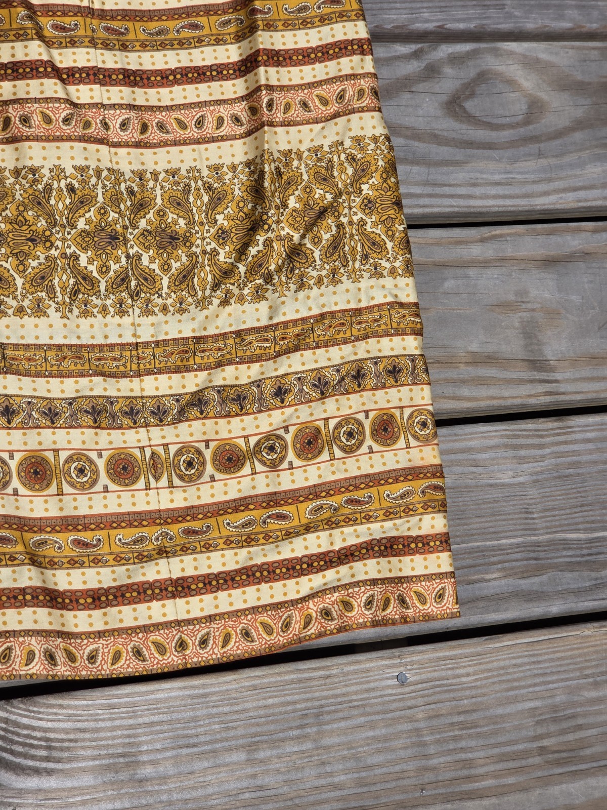 Vintage Dynasty Hong Kong One Shoulder Paisley Maxi Dress Size 10 Boho 70s Style