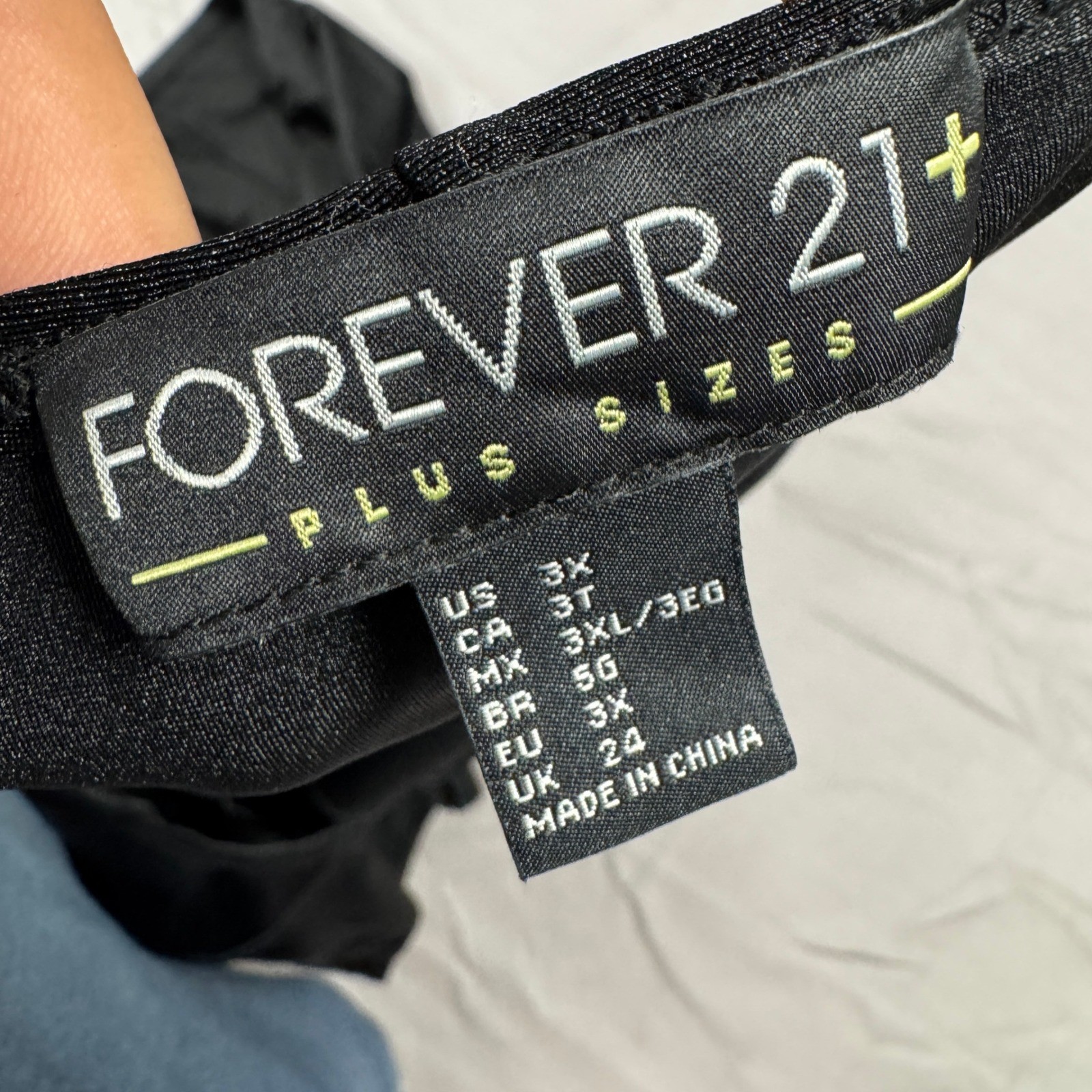 Forever 21+ Womens Plus 3X Black Bodycon Mini Dress Adjustable Straps Sleeveless