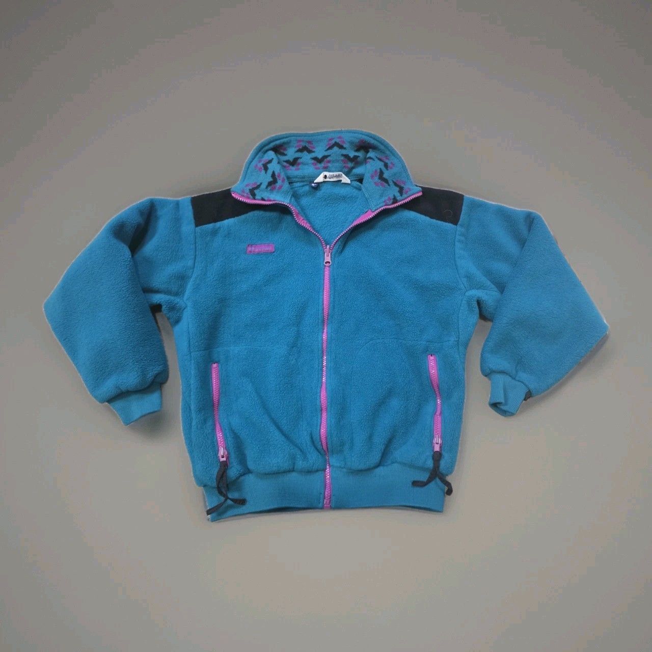 Columbia Fleece Jacket Men Size Medium 1990s Vintage Retro Teal Full Zip USA