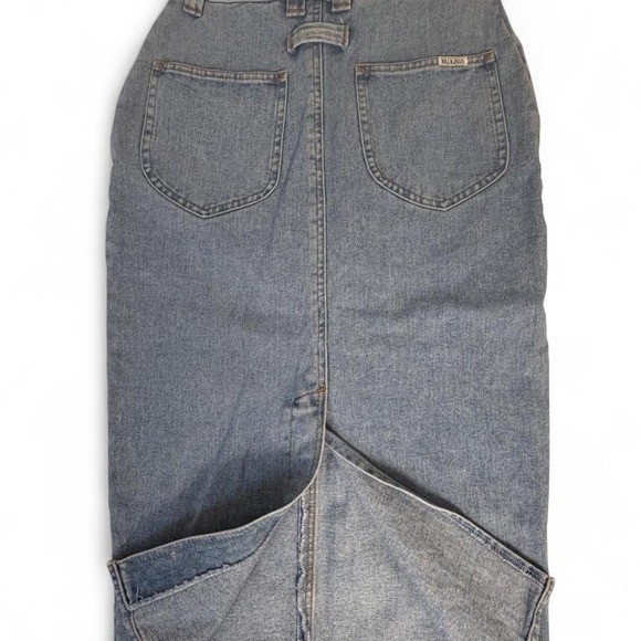 Vintage Bill Blass Denim Midi Skirt 26-28 Waist