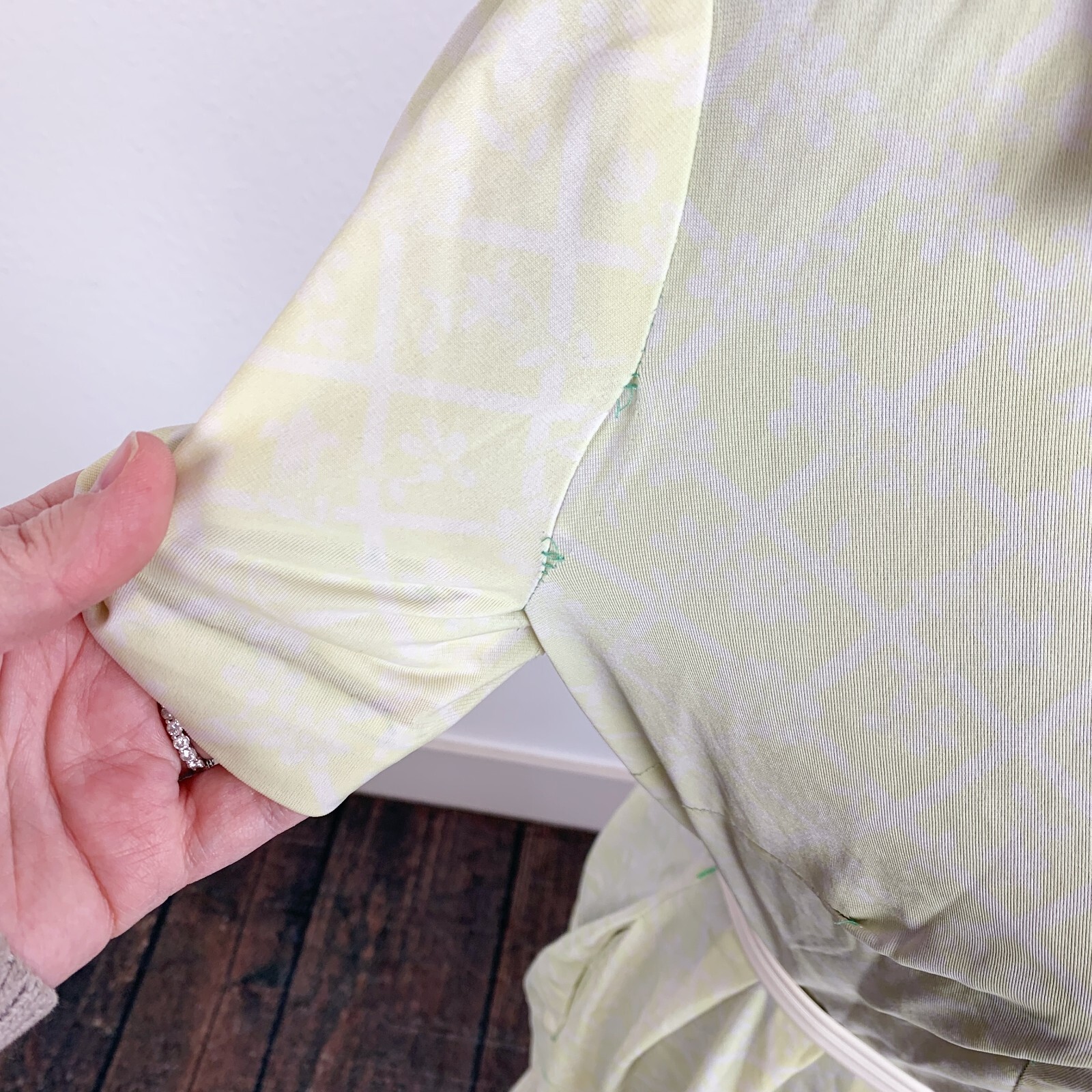Vintage 60s The Stroller Yellow Aqua Zipper Cutter Dress Twee Belt Size 16.5