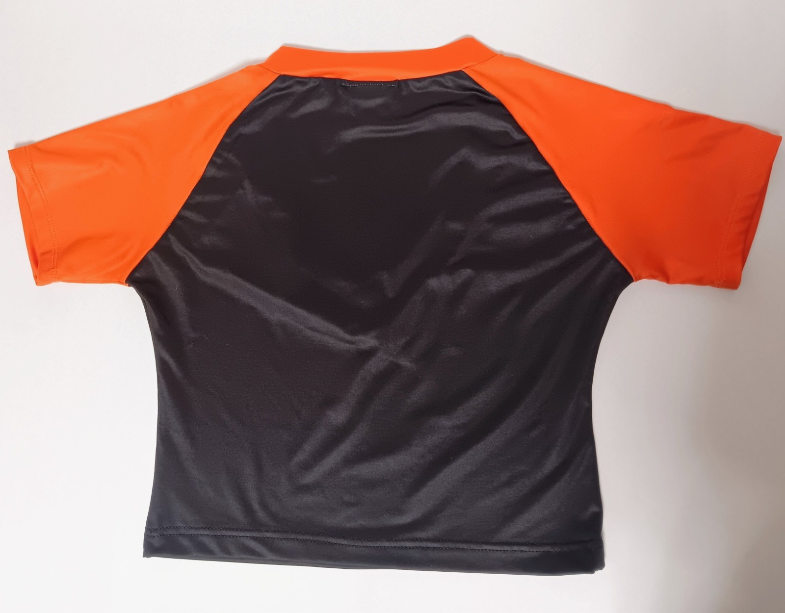 RARE BLACK & ORANGE AUTHENTIC HOOTERS CROP TOP JERSEY XS POLYESTER