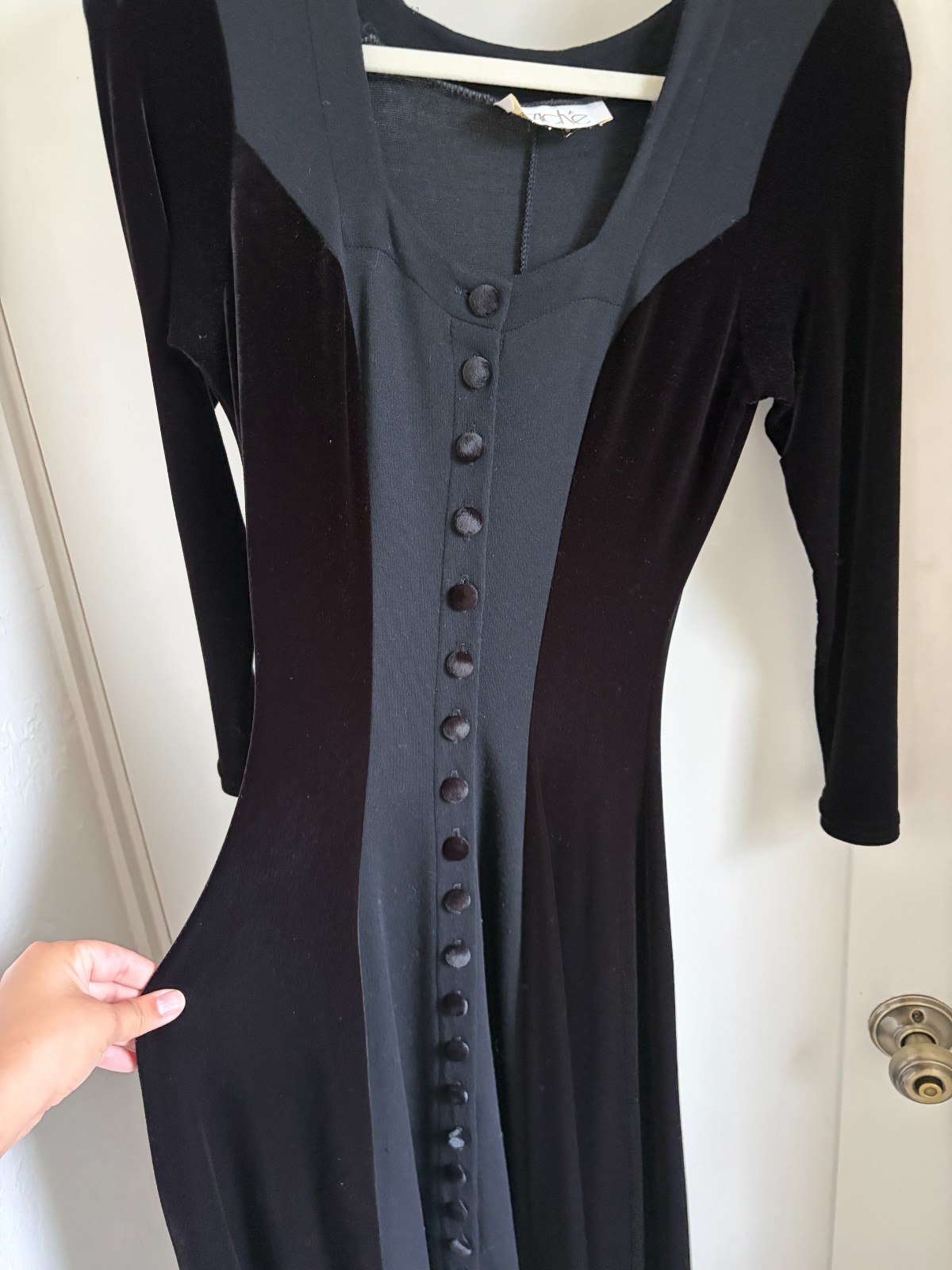 1990s Vintage Velvet Caché Dress