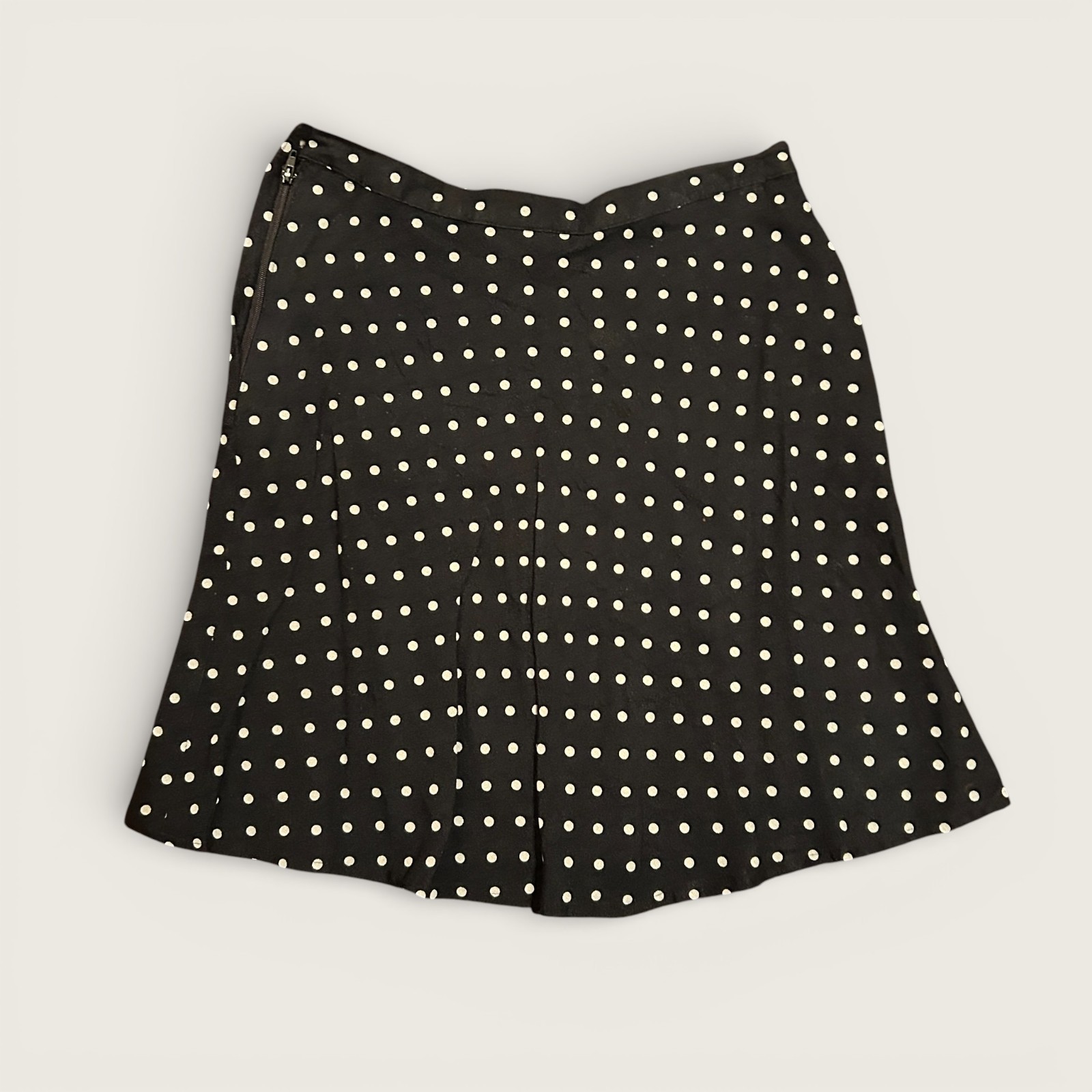 Vintage 90s Jay Jacobs Black Polka Dot Skirt Vintage A Line Mini Size 5 Small