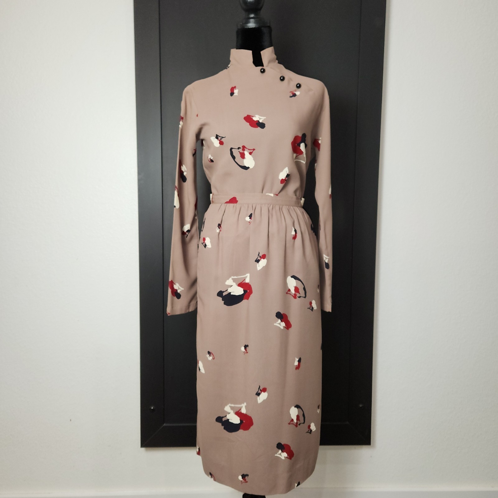 Vintage Jones New York Oriental Style Top & Skirt Size 6