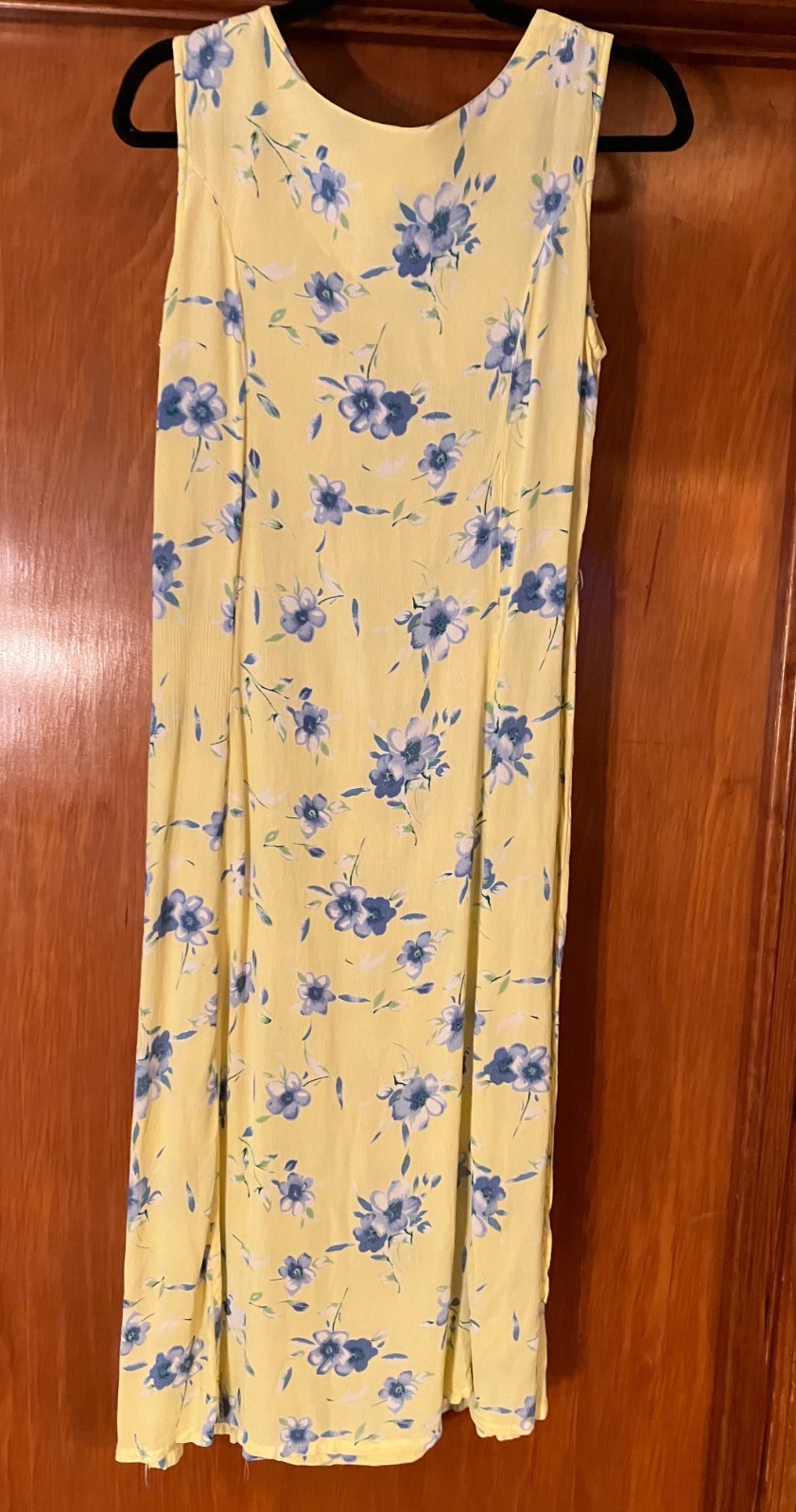 Vintage Classic Eileen West Floral Rayon Maxi Dress