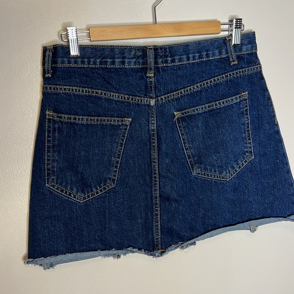 Forever 21 Denim Button-Front A-Line Skirt Size 6