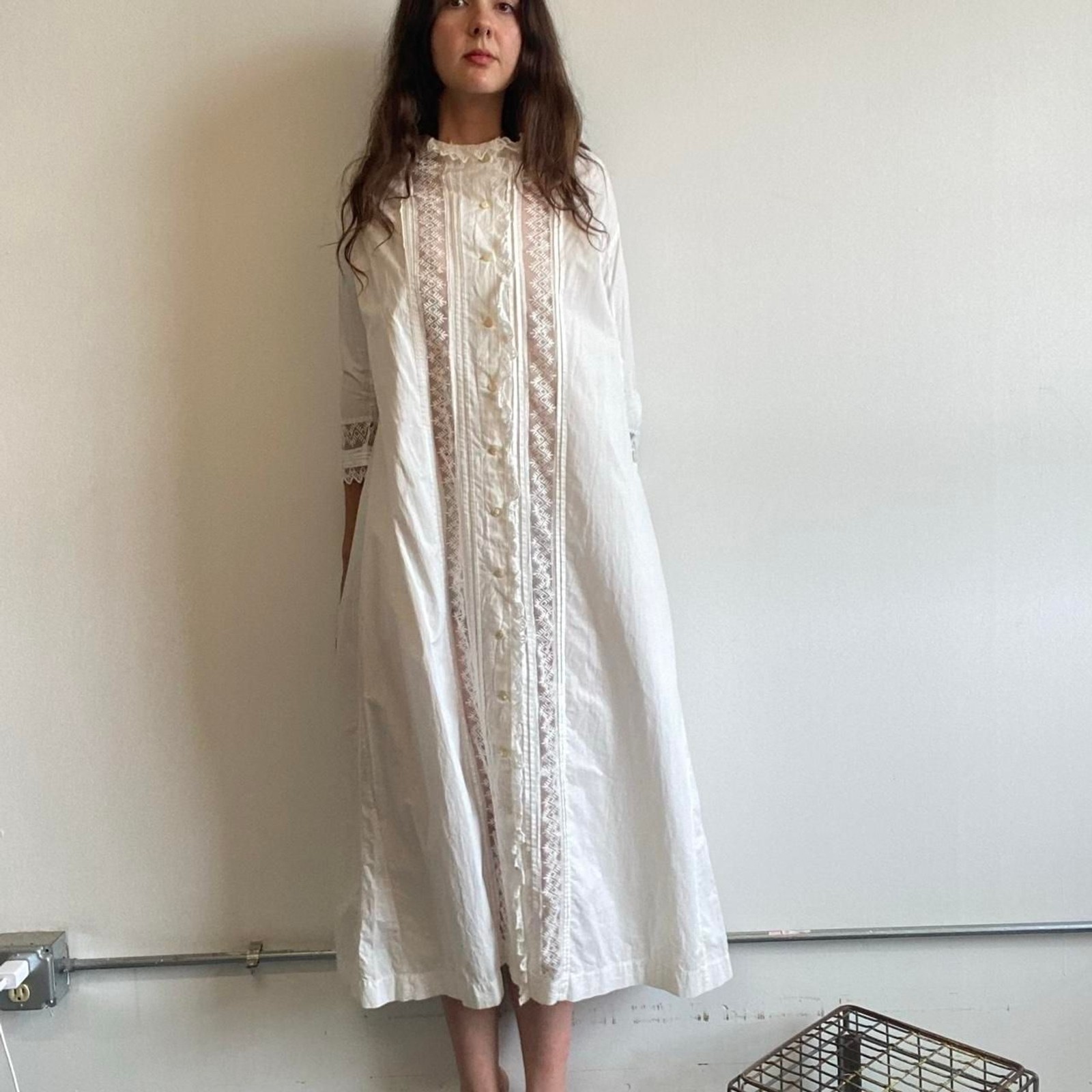 1900s Edwardian antique nightgown