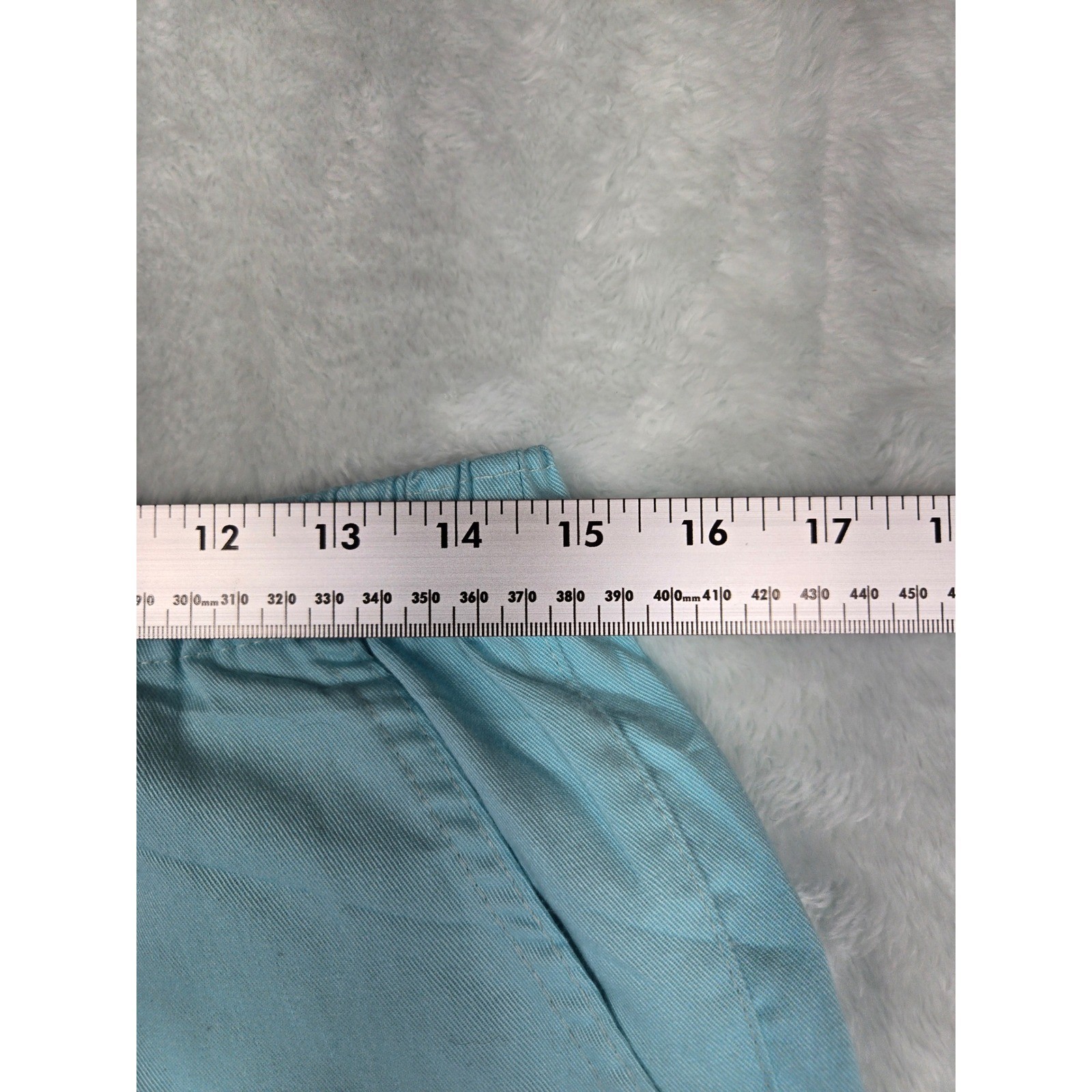 Ocoee Activewear Light Blue Cotton Elastic Waist Short Vintage 90s Made in USA L