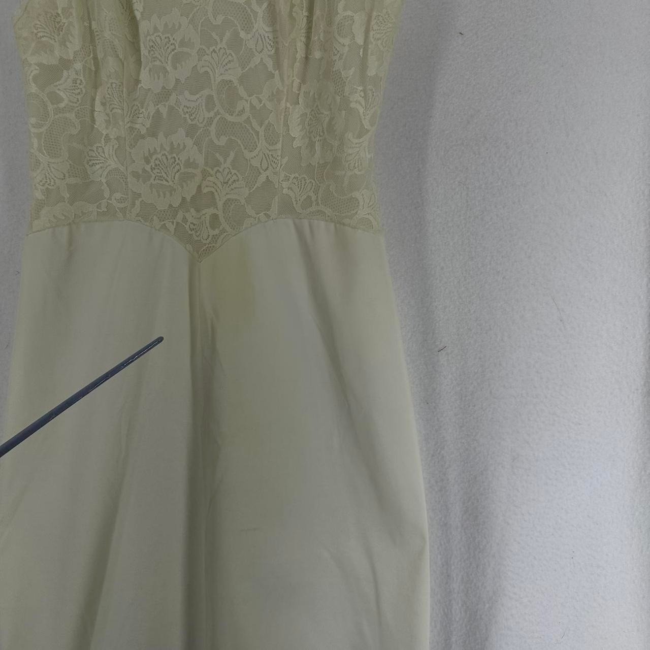 Vintage 60s Vanity Fair Lace Slip Dress 32 Cream
