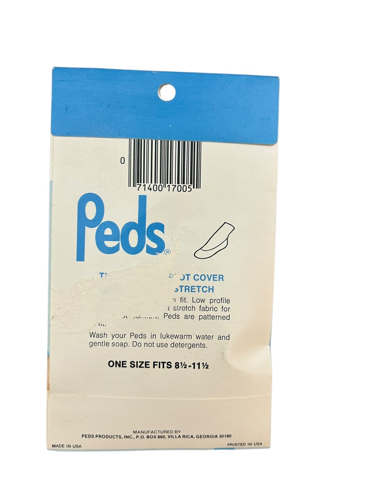 Vintage NOS Peds Nylon FOOT Covers 1 pair suntan 8 1/2-11 1/2